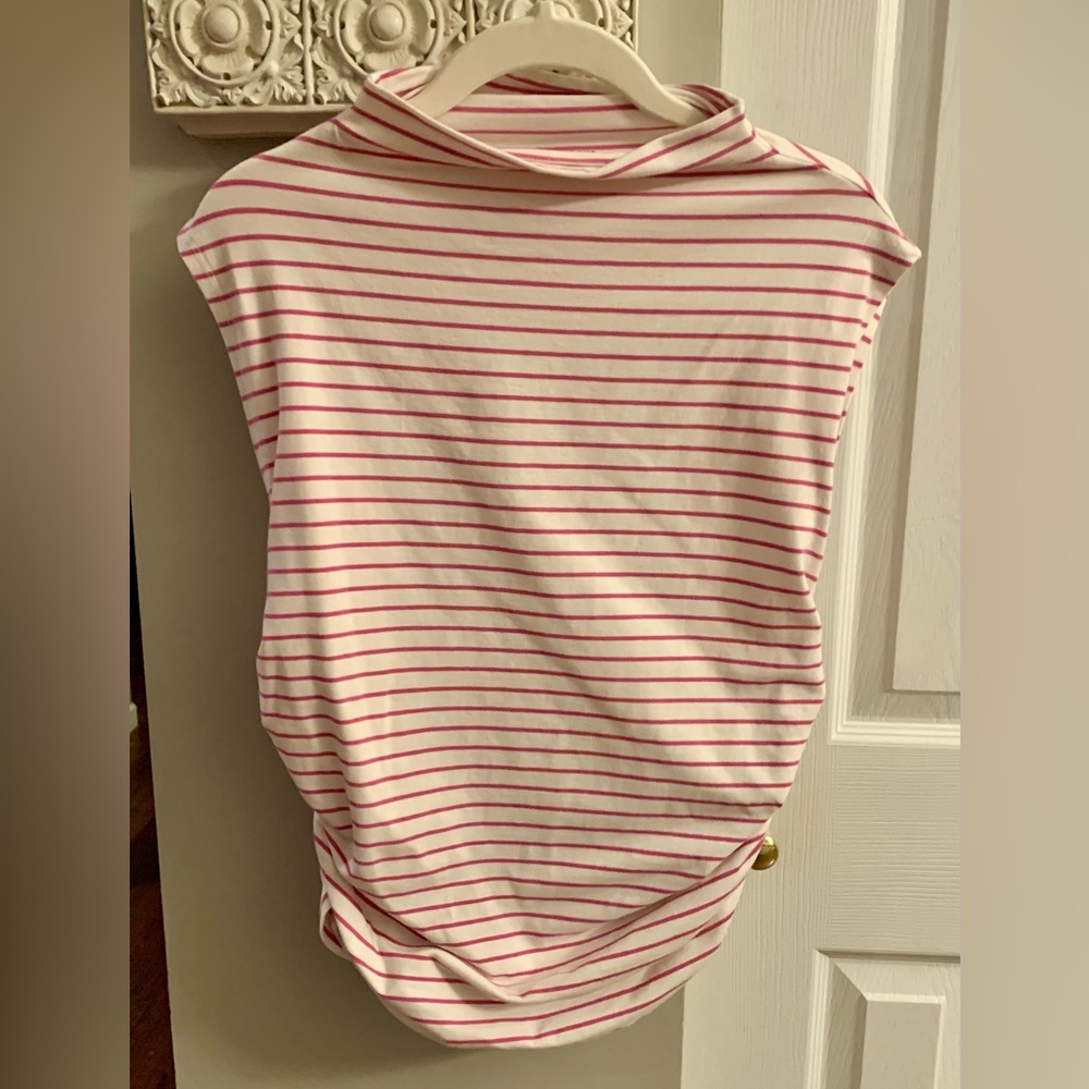 Maeve Anthropologie Mock-Neck Striped Printed Tank Blouse Top
Ruched - M - Picture 6 of 12